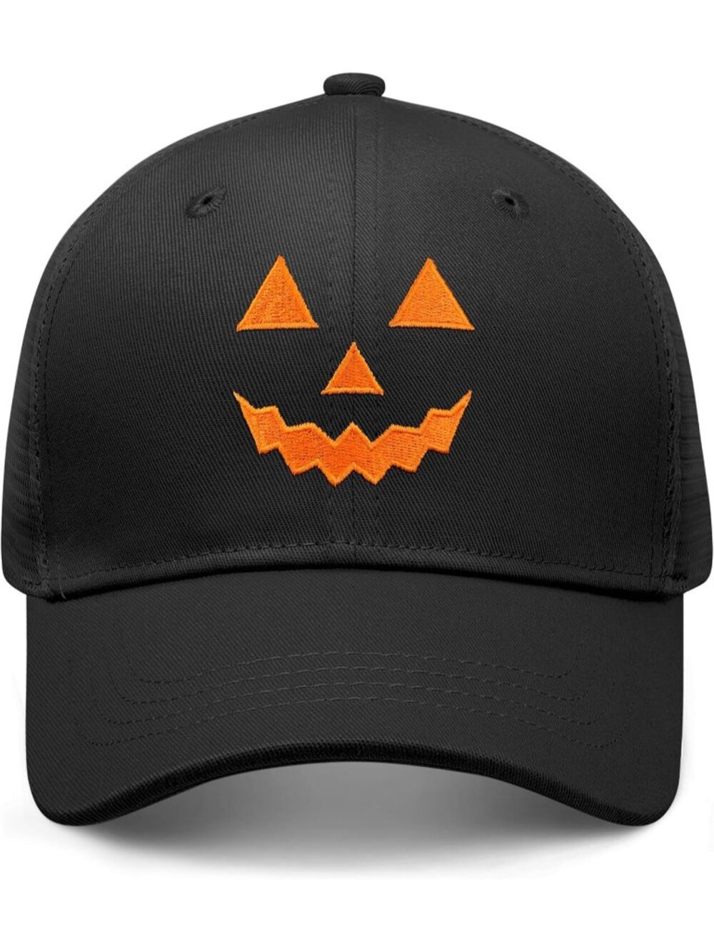 🎃 Unisex Halloween Black Trucker Embroidered Adjustable Washable Baseball Caps